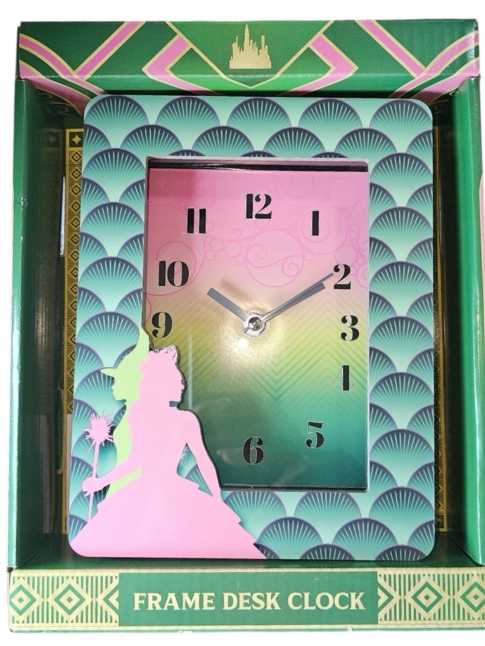 Universal City Studios New Pink & Green Decorative Frame Desk Clock